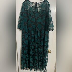 NWT formal Black and Green Dress